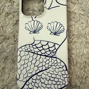Burga White and Blue Shell Pattern iPhone 13 Pro Max Case
